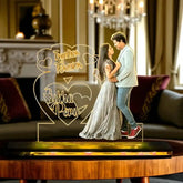 Together Forever Lamp - Personalized Couple Lamp with 3D LED Effect featuring custom names and romantic photo, ideal for anniversary or wedding gifts.